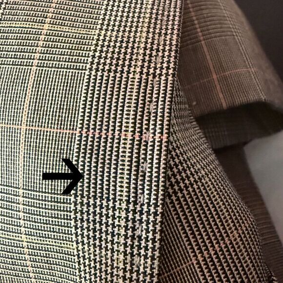 Anne Klein Gray, Beige, Black & Pink Plaid Pantsuit - Picture 14 of 17